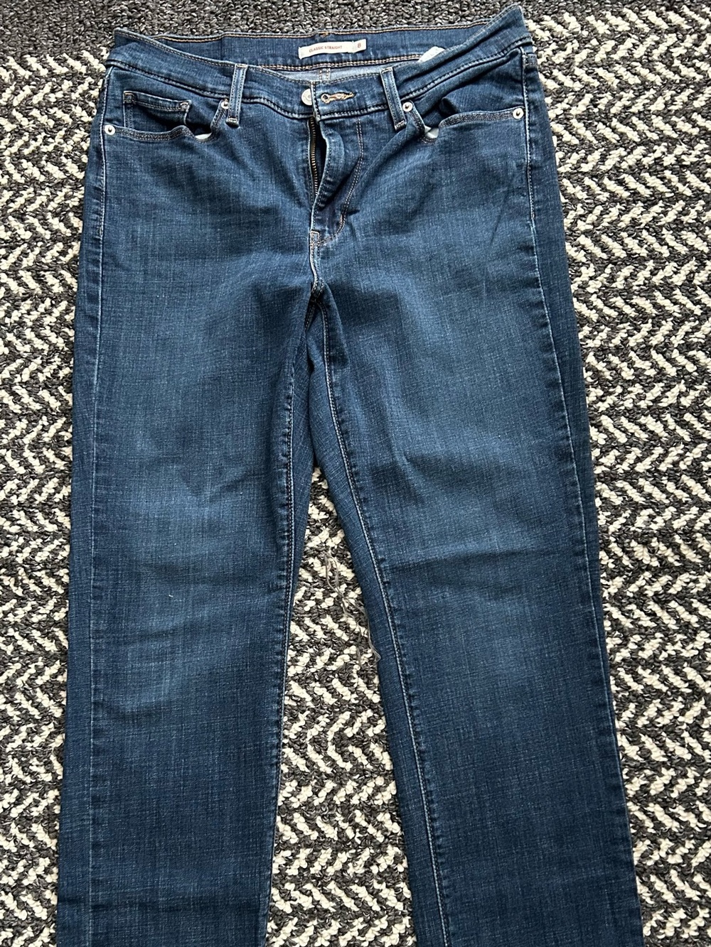 Levi Strauss Classic Women's Dark Blue Straight-Leg Jeans